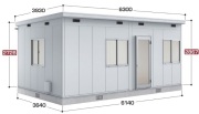 SS3-6136JPA イナバ物置 コモ・スペース 一般型 間口6140×奥行3640×高さ2867（2728）mm