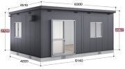 SS3-6142JPB イナバ物置 コモ・スペース 一般型 間口6140×奥行4220×高さ2867（2728）mm