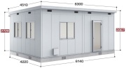 SS3-6142JUA イナバ物置 コモ・スペース 多雪型 間口6140×奥行4220×高さ2867（2728）mm