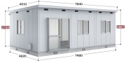 SS3-7542JPB イナバ物置 コモ・スペース 一般型 間口7480×奥行4220×高さ2867（2728）mm