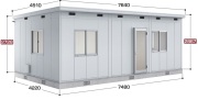 SS3-7542JUA イナバ物置 コモ・スペース 多雪型 間口7480×奥行4220×高さ2867（2728）mm