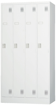 スチール4人用ロッカー※ダイヤルロック式  TLK-D4N 幅900×奥行515×高さ1790