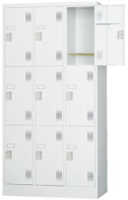 スチール9人用ロッカー※ダイヤルロック式  TLK-D9N 幅900×奥行515×高さ1790