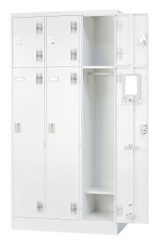 スチール 3人用ロッカー 【シリンダー錠】 TLK-DS6 幅900×奥行515×高さ1790mm（受注生産品）