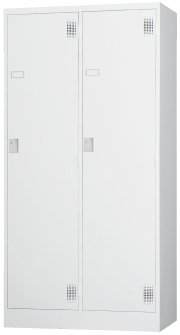 スチール2人用ロッカー※ダイヤルロック式 TLK-D2WN 幅900×奥行515×高さ1790