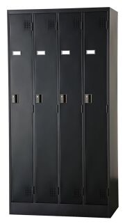 スチール4人用ロッカー※ダイヤルロック式  TLK-D4N-MB  幅900×奥行515×高さ1790