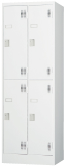 スチール4人用ロッカー※シリンダー錠 TLK-S4S 幅608×奥行515×高さ1790