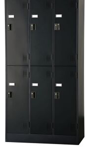 スチール6人用ロッカー※ダイヤルロック式  TLK-D6N-MB  幅900×奥行515×高さ1790