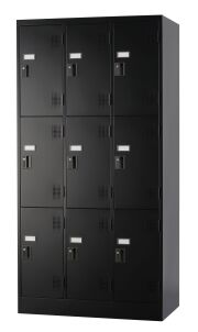 スチール9人用ロッカー※ダイヤルロック式  TLK-D9N-MB  幅900×奥行515×高さ1790