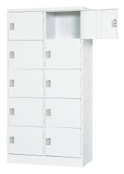 スチール 10人用ロッカー 2列5段深型シリンダー錠 TLK-SC10 幅900×奥行515×高さ1790mm