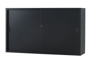 スチール引戸書庫 TS-53S-MB （マットブラック）  幅1500×奥行400×高さ880