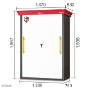 YMWD-1307A ヨドコウディズニーシリーズ　ミッキーマウスモデル 間口1470×奥行833×高さ1957mm