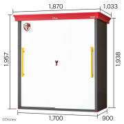 YMWD-1709A ヨドコウディズニーシリーズ　ミッキーマウスモデル 間口1870×奥行1033×高さ1957mm