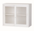 【国産】ガラス引戸書庫　ALZ-G32 幅880×奥行380×高さ750mm