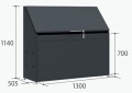 CK-D1305Y タクボ（田窪工業所）ゴミ集積庫(クリーンキーパー) 幅1300×奥行505×高さ1140mm