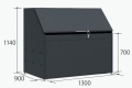 CK-D1309Y タクボ（田窪工業所）ゴミ集積庫(クリーンキーパー) 幅1300×奥行900×高さ1140mm