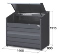 DCN-149M イナバダストボックスミニ メッシュ床タイプ 幅1460×奥行900×高さ1315mm