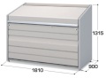 DCN-189M イナバダストボックスミニ メッシュ床タイプ 幅1810×奥行900×高さ1315mm