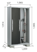 ESF-1005A ヨド物置 エスモ 小型物置 間口1050×奥行513×高さ1914mm