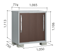 ESF-1007Y ヨド物置 エスモ 小型物置 間口1050×奥行750×高さ1113mm