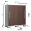 【本体配達（お客様組立）】ESF-1507D ヨド物置 エスモ 小型物置 間口1500×奥行750×高さ1613mm