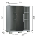 【本体配達（お客様組立）】ESF-1609A ヨド物置 エスモ 小型物置 間口1650×奥行900×高さ1913mm