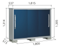 ESF-1805G ヨド物置 エスモ 小型物置 間口1800×奥行513×高さ1314mm