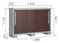 ESF-1805Y ヨド物置 エスモ 小型物置 間口1800×奥行513×高さ1114mm