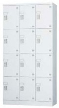 12人用ロッカー（3列4段） GLK-S12DTSW　※窓付きタイプ（受注生産・納期約1ヶ月）  幅900×奥行450×高さ1790