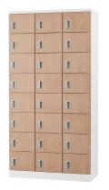 24人用ロッカー（3列8段） 扉色：ナチュラル GLK-D24T-NT （ダイヤル錠）【受注生産】 幅900×奥行380×高さ1790mm