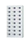 24人用ロッカー（3列8段） GLK-D24TW 窓付き（ダイヤル錠）【受注生産】 幅900×奥行380×高さ1790mm