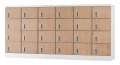 24人用ロッカー（6列4段） 扉色：ナチュラル GLK-D24Y-NT （ダイヤル錠）【受注生産】 幅1800×奥行380×高さ880mm