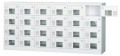 24人用ロッカー（6列4段） GLK-S24YW 窓付き（シリンダー錠）【受注生産】 幅1800×奥行380×高さ880mm