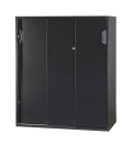 スチール3枚引き違い書庫（受注生産） 下置き用 HOS-HKS3DSX-B 幅900×奥行400×高さ1050mm