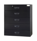 スチール ラテラル書庫5段（受注生産） 下置き用 HOS-L5SX-B 幅900×奥行400×高さ1050mm