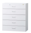 スチール ラテラル書庫5段（受注生産） 下置き用 HOS-L5X 幅900×奥行450×高さ1050mm