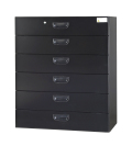 スチール ラテラル書庫6段（受注生産） 下置き用 HOS-L6SX-B 幅900×奥行400×高さ1050mm