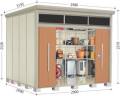 JNA-S2929 タクボ物置　Mr.トールマンブライト 標準型　多雪型 幅2900×奥行2990×高さ2570mm