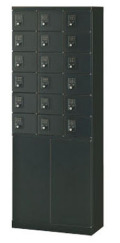 KLKK-18H-BBK (ボタン錠タイプ) 18人用貴重品ロッカー 幅600×奥行300×高さ1600mm