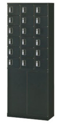 KLKK-18H-TNBK (内筒交換錠タイプ) 18人用貴重品ロッカー 幅600×奥行300×高さ1600mm