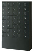 KLKK-S40-CBK (IC錠タイプ) 40人用貴重品ロッカー 幅1000×奥行250×高さ1600mm