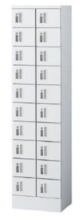 KLKW-20-R (コインリターン錠タイプ) 20人用貴重品ロッカー 幅400×奥行300×高さ1600mm