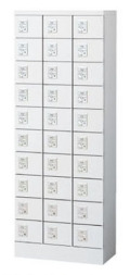 KLKW-30-C (IC錠タイプ) 30人用貴重品ロッカー 幅600×奥行300×高さ1600mm