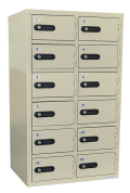 LK-312　エーコー 貴重品ロッカー（ダイヤルナンバーロック）　2列6段/12人用 幅416.2×奥行320×高さ715mm