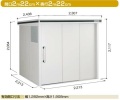 ヨド物置 エルモ(ダストピットタイプ) LMD-2222DP 一般地型　幅2213×奥行2213×高さ2118mm
