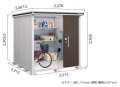 ヨド物置 エルモ LMD-2222H 一般地型　背高Hタイプ 幅2213×奥行2213×高さ2358mm