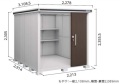ヨド物置 エルモ LMD-2229H 一般地型　背高Hタイプ 幅2213×奥行2914×高さ2355.5mm