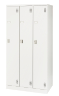 スチール 3人用ロッカー（組立式）  NAL-S3 幅900×奥行515×高さ1790mm