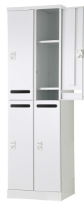 4人用更衣ロッカー　可動棚式 ダイヤル錠タイプ RLK-TAKD4252-WTW 幅525×奥行515×高さ1790mm