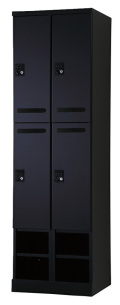 4人用更衣ロッカー　可動棚式 ダイヤル錠タイプ RLK-TAKD4452-BMB 幅525×奥行515×高さ1790mm